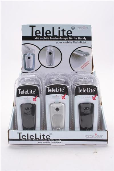Telelite Blister m. LED 2.Wahl: schwergängig! DIS, ca. 12x5,5cm