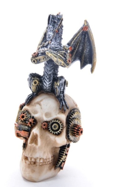 Totenkopf mit Drache BB ca. 10x5cm