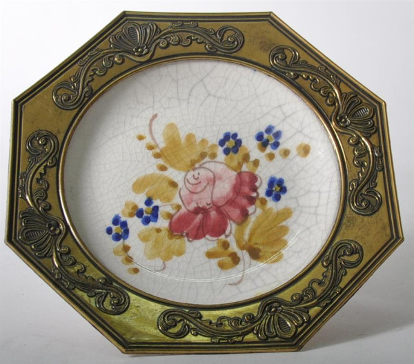 Wandteller "Blumenmotiv" ca. 20,5cm D