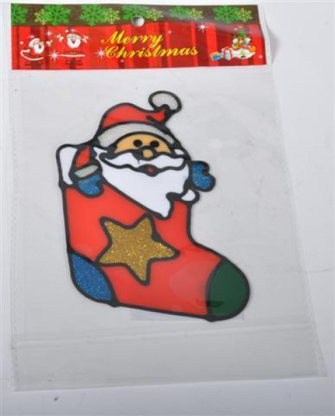 Weihnachtssticker sort a. Silikon OPP ca. 14x10cm