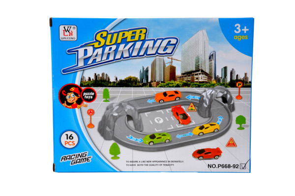 Autorennbahn 4fach sort. GK ca. 23x18cm