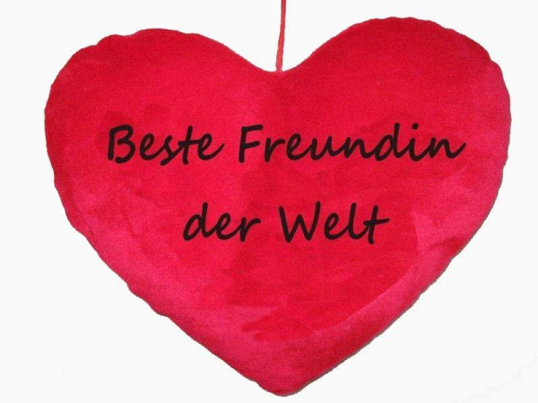 Herzkissen Beste Freundin der Welt PB, ca. 36 cm