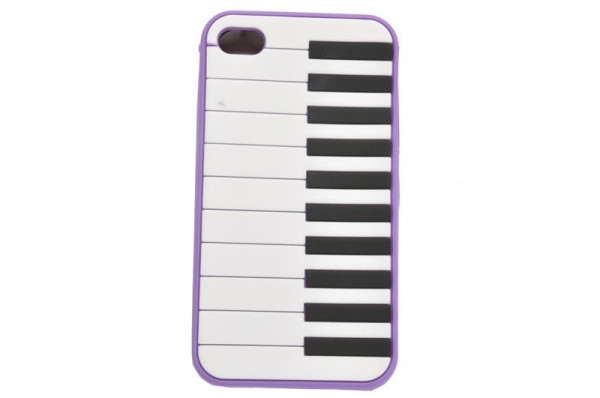 Handy Hülle Klaviertasten farbl. sort. BK ca. 6x12cm geeignet für IPhone4