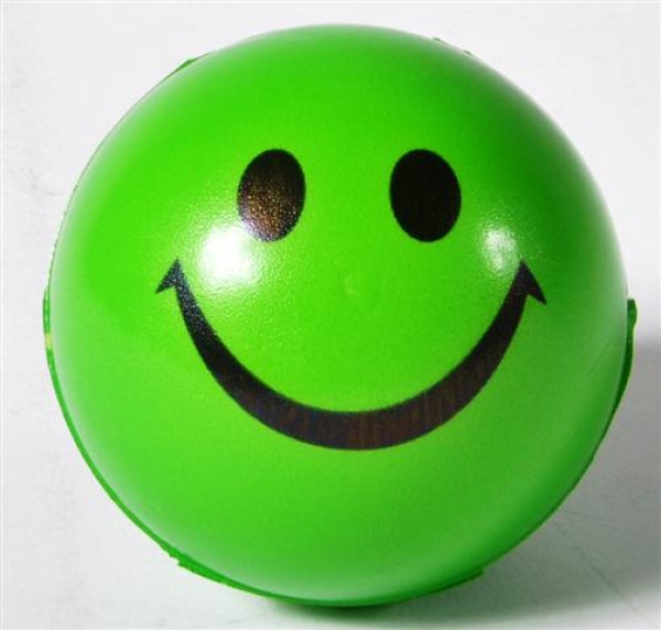 Ball " Smile" farbl. sort. OPP, ca. 6.3 cm Durchmesser