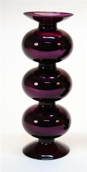 Glas Kerzenhalter lila BB; ca. 9,5x25,5cm