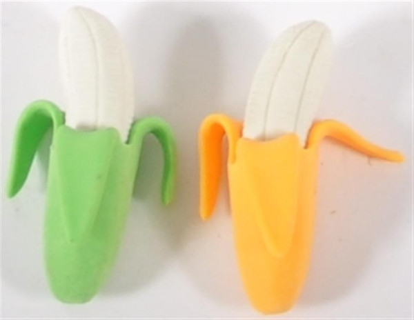 Radiergummi Bananen 2er Set OPP+DIS, ca. 4,5x4 cm