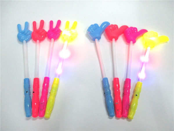 Leuchtstab Handzeichen farbl. sort. OPP ca. 37x6x2,5cm