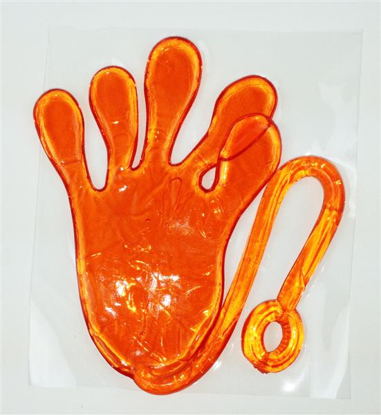 Hand m. Schnur farbl.sort., OPP ca. 6x5cm