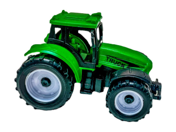 Traktor mit Rückzug farbl. sort. OPP ca. 8x5,5x5,5cm