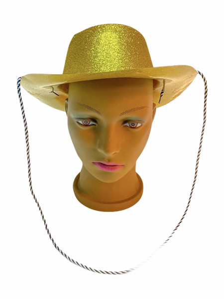 Hut Cowboy Glitter farbl. sort. ca. 34x28,5x8cm